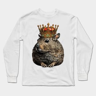 Degu Wearing a Crown Long Sleeve T-Shirt